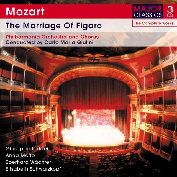MOZART - LE NOZZE DI FIGARO 3CD GIULINI, TADDEI, MOFFO, WACHTER, SCHWARZKOPF