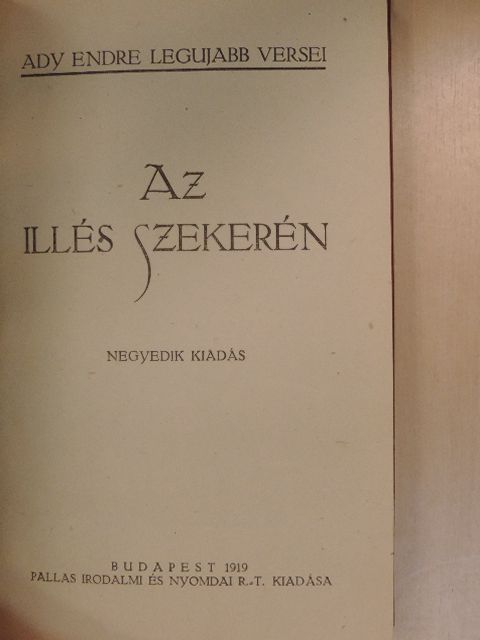 Ady Endre - Az Illés szekerén [antikvár]