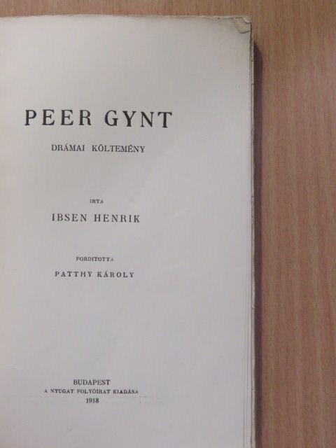 Ibsen Henrik - Peer Gynt [antikvár]