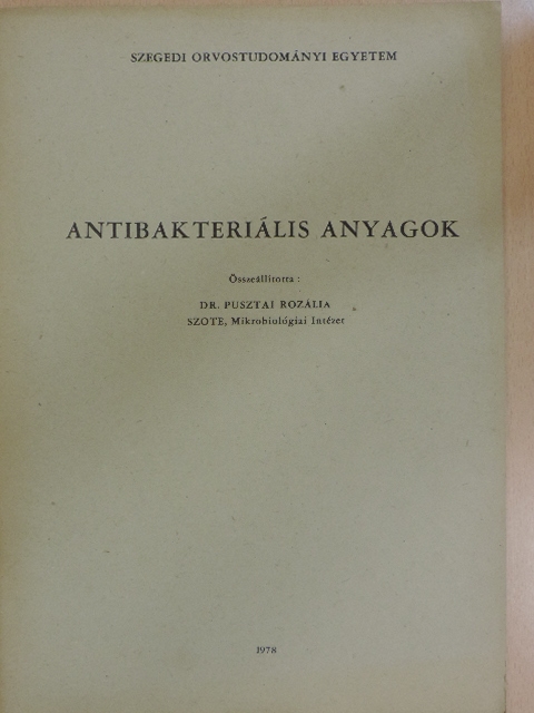 Antibakteriális anyagok [antikvár]