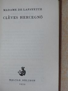 Madame De Lafayette - Cléves hercegnő [antikvár]