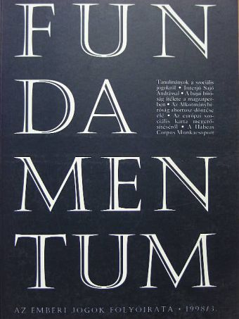 Fundamentum 1998/3. [antikvár]