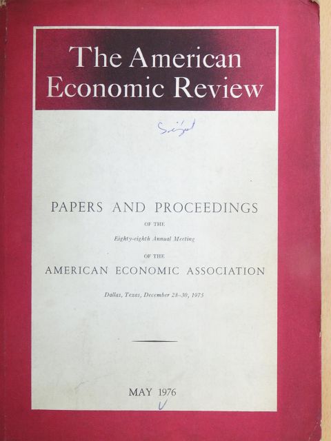 Arthur MacEwan - The American Economic Review May 1976 [antikvár]