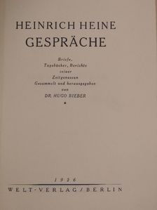 Heinrich Heine - Gespräche [antikvár]