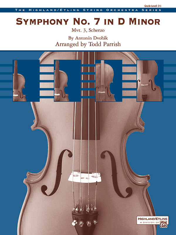 DVORAK - SYMPHONY NO. 7 IN d MINOR MVT 3, SCHERZO. FOR STRING ORCHESTRA ARR. TODD PARRISH (PARTITÚRA ÉS SZÓLA