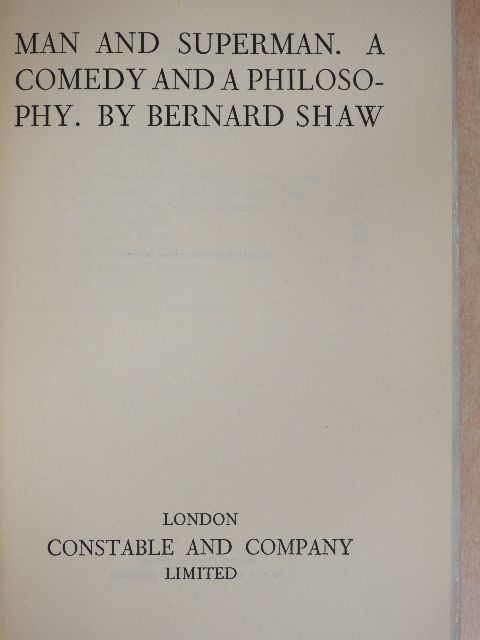 Bernard Shaw - Man and Superman [antikvár]
