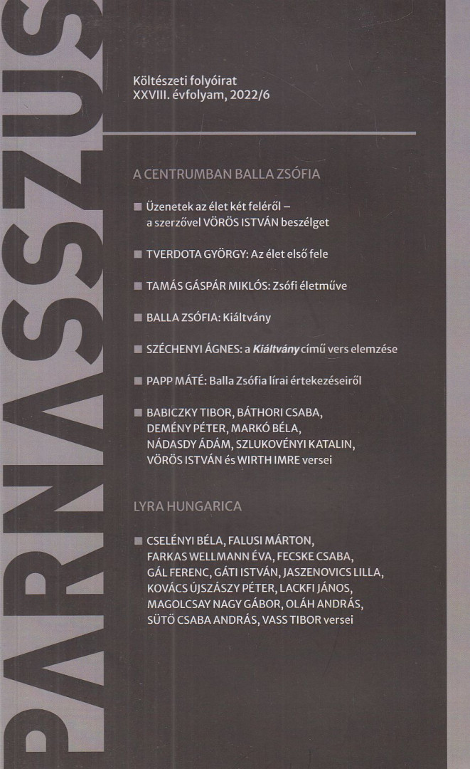 Turczi István (szerk.) - Parnasszus 2022/6. [antikvár]