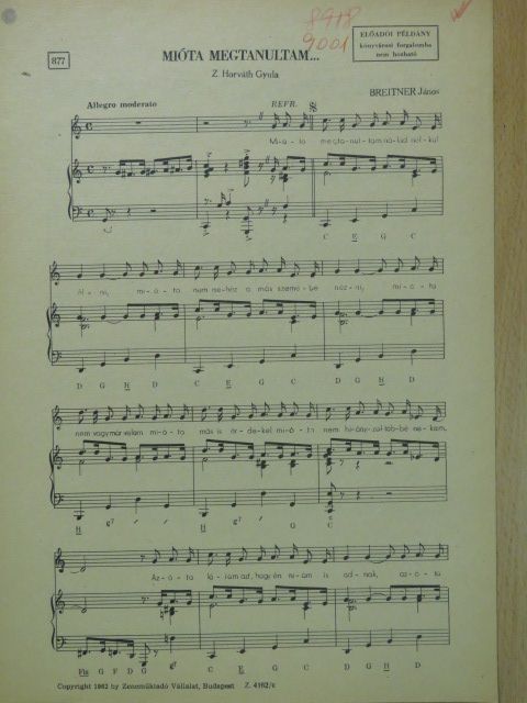 Breitner János - Mióta megtanultam... [antikvár]
