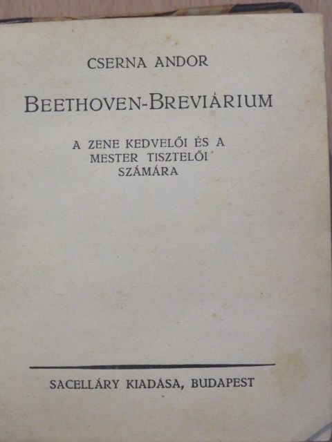 Cserna Andor - Beethoven-breviárium [antikvár]