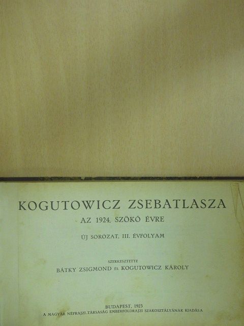 Gergely Endre - Kogutowicz zsebatlasza az 1924. szökő évre [antikvár]