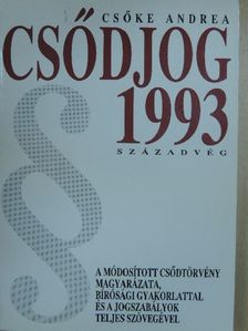 Csőke Andrea - Csődjog 1993 [antikvár]