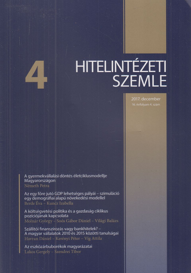 virág Barnabás (szerk.) - Hitelintézeti szemle 2017/4. - 2017. december [antikvár]