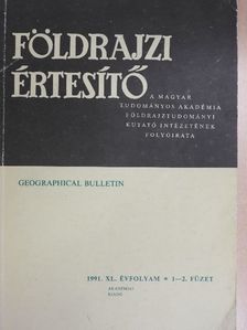 Gábriel András - Földrajzi Értesítő 1991/1-2. [antikvár]