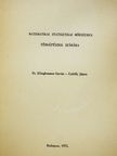 Dr. Klinghammer István - Matematikai statisztikai módszerek térképészek számára [antikvár]