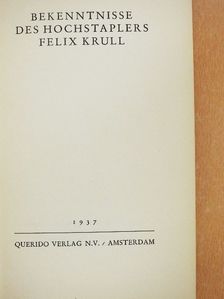 Thomas Mann - Bekenntnisse des Hochstaplers Felix Krull [antikvár]