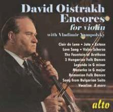 DEBUSSY, DE FALLA, YSAYE, TCHAIKOVSKY, SUK - ENCORES FOR VIOLIN CD DAVID OISTRAKH