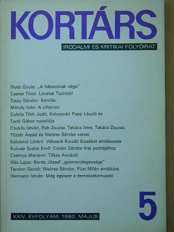Angyalosi Gergely - Kortárs 1980. május [antikvár]