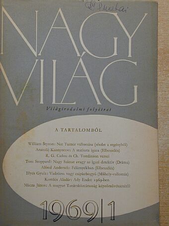 Alfred Andersch - Nagyvilág 1969. január [antikvár]