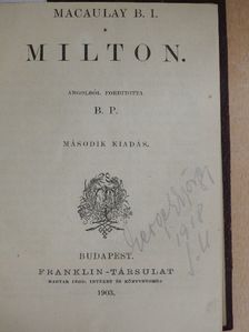 Carlyle - Milton/Mirabeau/Scott Walter [antikvár]