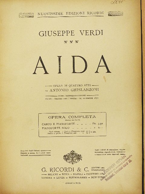 Antonio Ghislanzoni - Aida [antikvár]