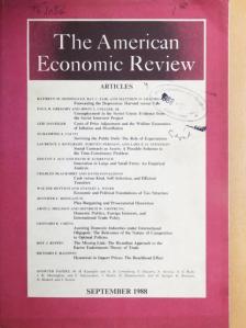 Kathryn M. Dominguez - The American Economic Review September 1988 [antikvár]