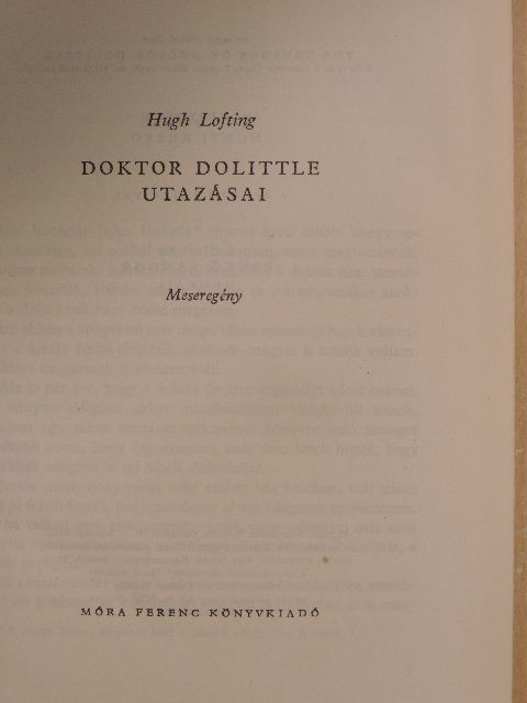 Hugh Lofting - Doktor Dolittle utazásai [antikvár]