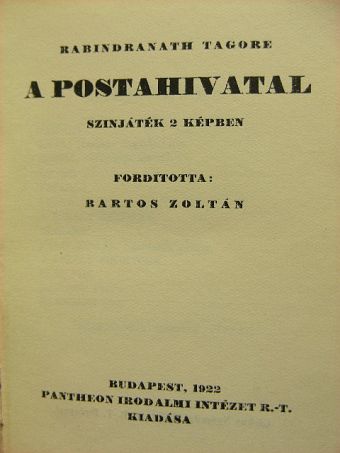 Rabindranath Tagore - A postahivatal [antikvár]