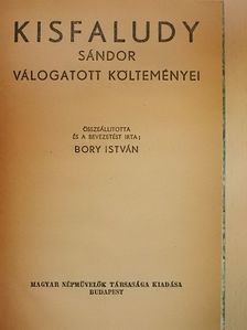 Kisfaludy Sándor - Kisfaludy Sándor válogatott költeményei [antikvár]
