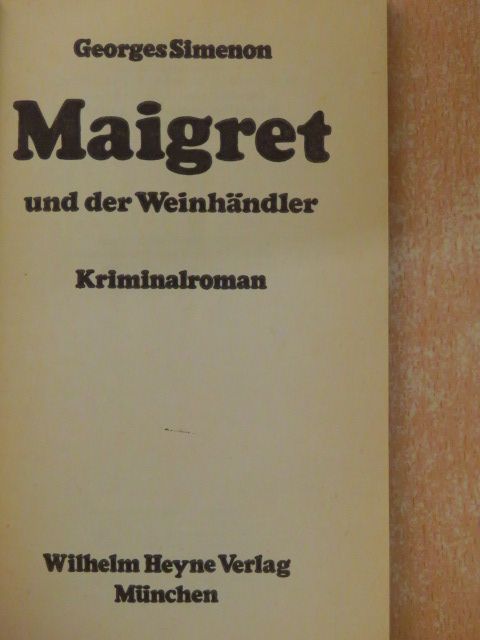 Georges Simenon - Maigret und der Weinhändler [antikvár]