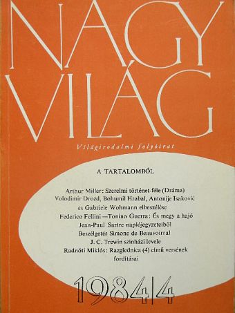 Bohumil Hrabal - Nagyvilág 1984. április [antikvár]