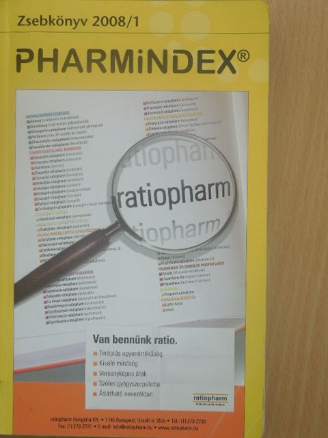 Pharmindex zsebkönyv 2008/1. [antikvár]