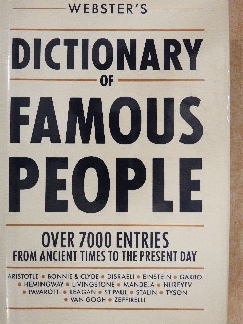 Webster's Dictionary of Famous People [antikvár]