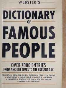 Webster's Dictionary of Famous People [antikvár]