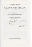 Bayo, Gerard, Timár György - Gérard Bayo: Válogatott versek (dedikált) [antikvár]