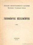 Bárány Ferenc - Tudományos közlemények III. [antikvár]