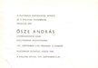 Ősze András szobrászművész kiállítása (meghívó) [antikvár]