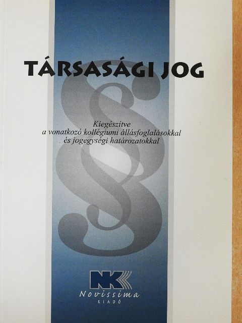 Társasági jog [antikvár]