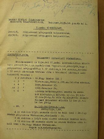 Magyar Királyi Államvasutak Budapesti Üzletvezetőségének körrendeletei 1935. (nem teljes évfolyam) [antikvár]