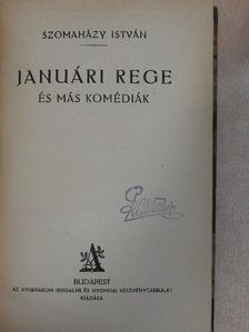 Szomaházy István - Januári rege  [antikvár]
