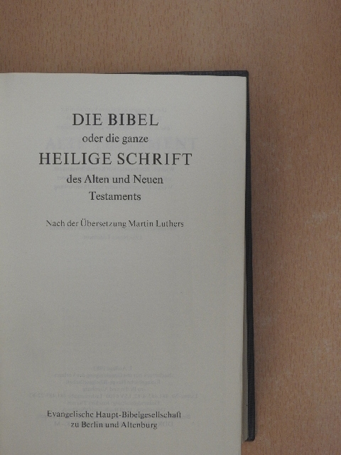 Die Bibel [antikvár]