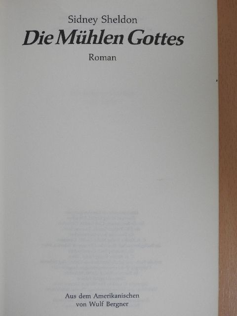 Sidney Sheldon - Die Mühlen Gottes [antikvár]