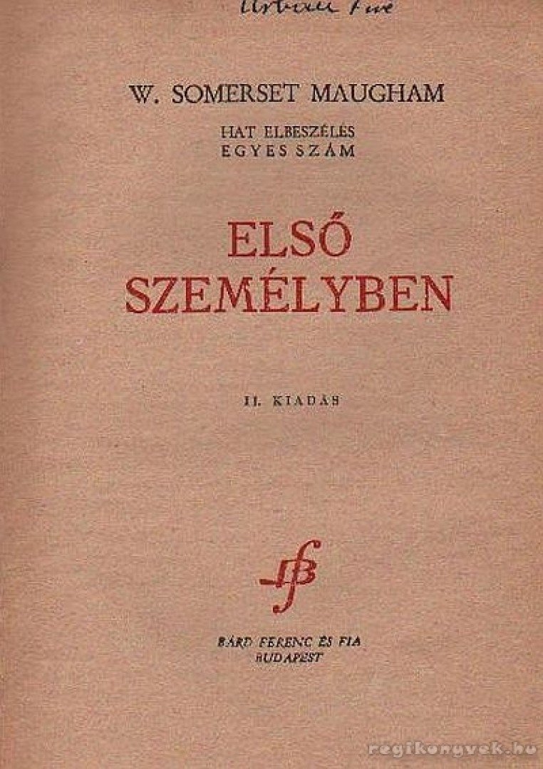 Első személyben [antikvár]