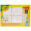 Crayola: Vászonkép tengeri mintákkal, színezőfilccel, 12 x 12 cm - 4 db-os
