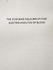 Havas Jenő - The Acid-base Equilibrium and Electro-Analysis of Blood [antikvár]
