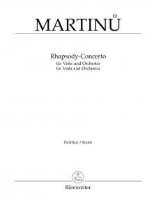 MARTINU - RHAPSODY-CONCERTO FÜR VIOLA UND ORCHESTRA, KLAVIERAUSZUG