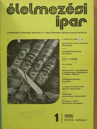 Ács Pál - Élelmezési ipar 1985. [antikvár]