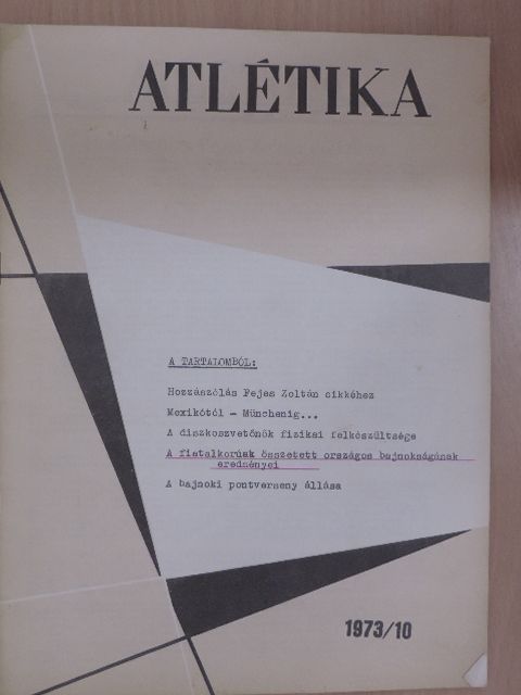 Atlétika 1973/10. [antikvár]