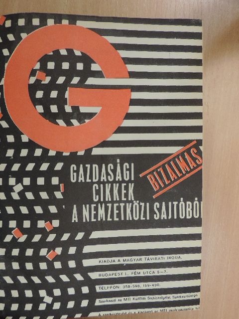 Hans Martin Kölle - Gazdasági cikkek a nemzetközi sajtóból 1968. (nem teljes évfolyam) [antikvár]