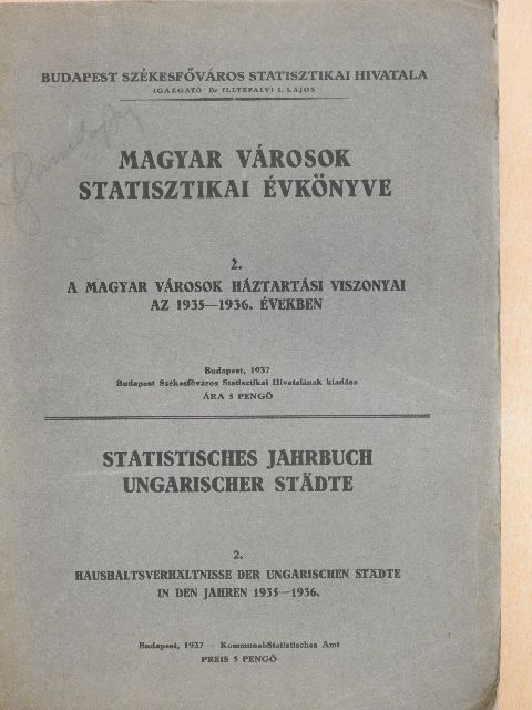 Magyar városok statisztikai évkönyve 2. [antikvár]