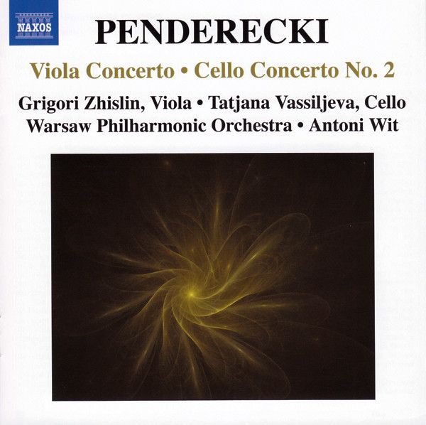 PENDERECKI - VIOLA CONCERTO - CELLO CONCERTO NO.2 CD GRIGORI ZHISLIN, TATJANA VASSILJEVA